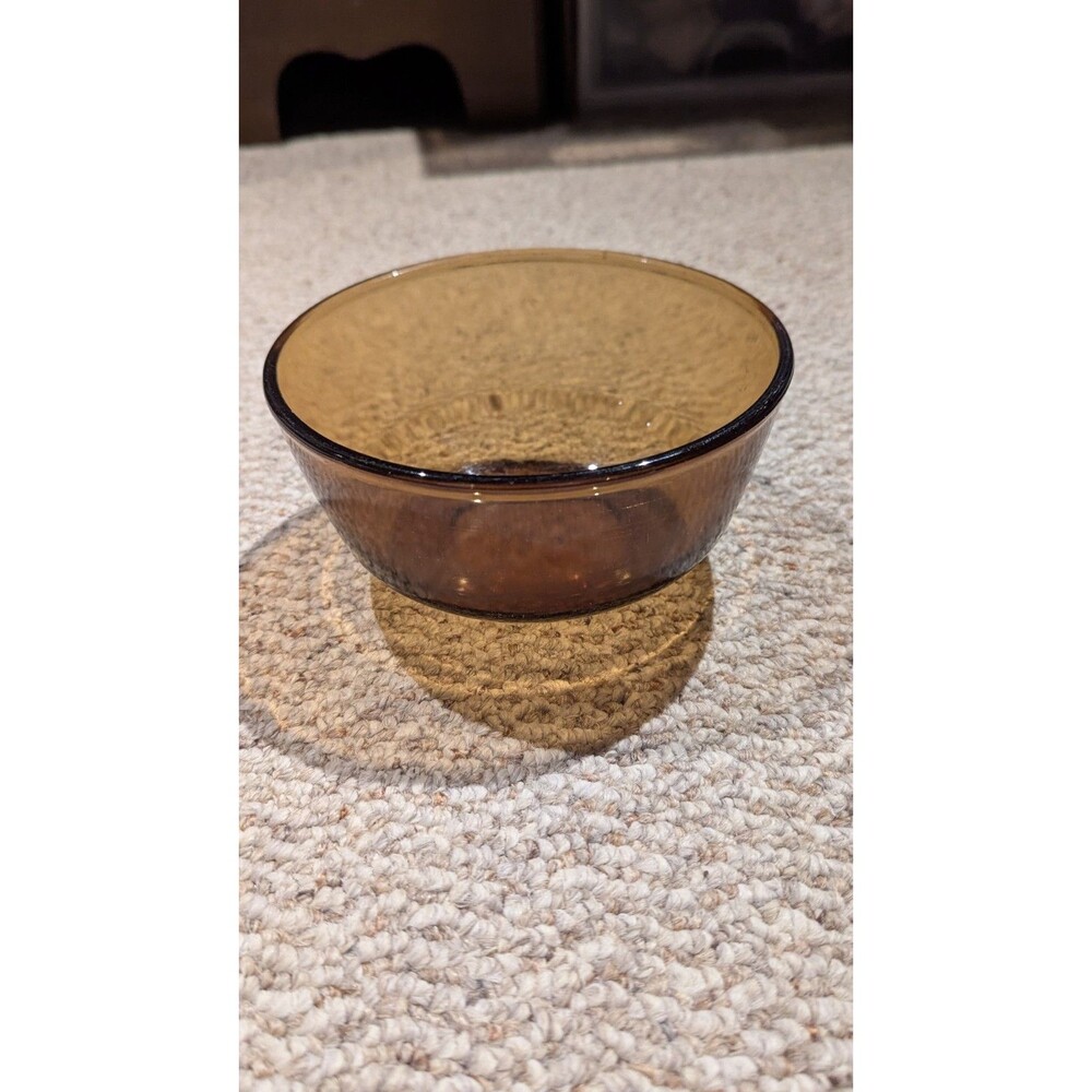 Vintage Anchor Hocking Amber Glass Mixing Bowl MCM